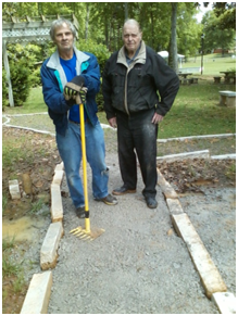 Memorial Garden path repair